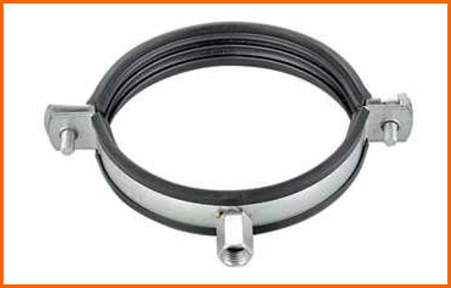 Rubber metal tube clip